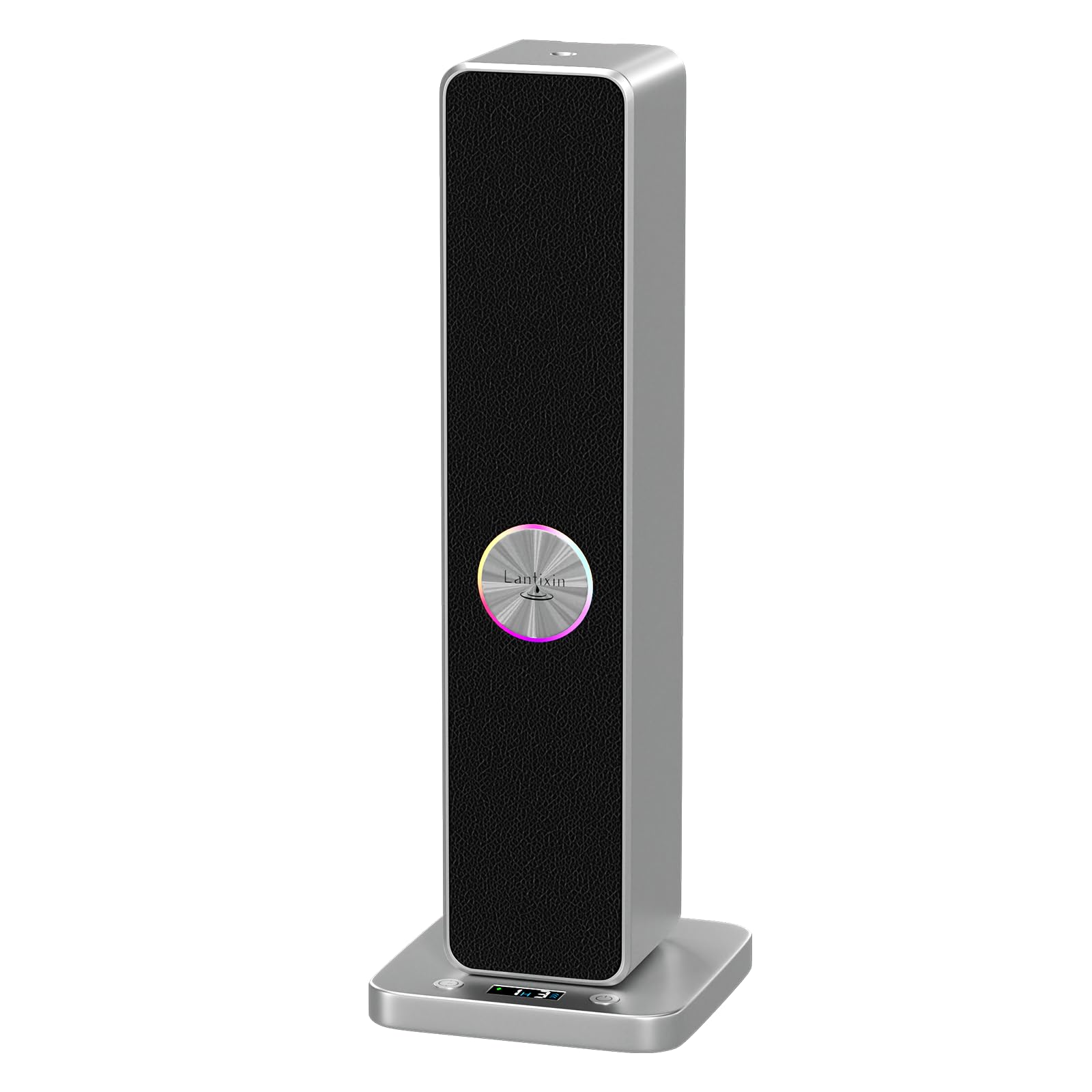 LANTIXIN waterless diffuser in silver shows nano atomization for long-lasting scent.