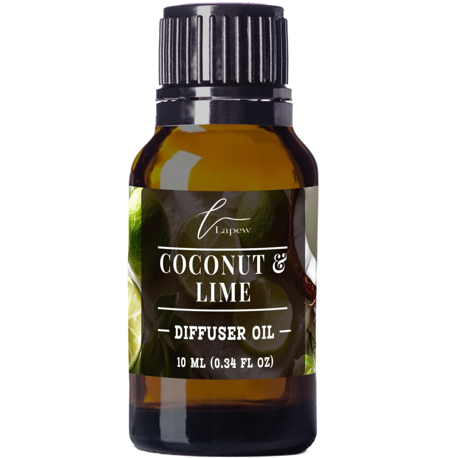 LaPew Diffuser Oil Coconut & Lime in 10 mL amber glass bottle