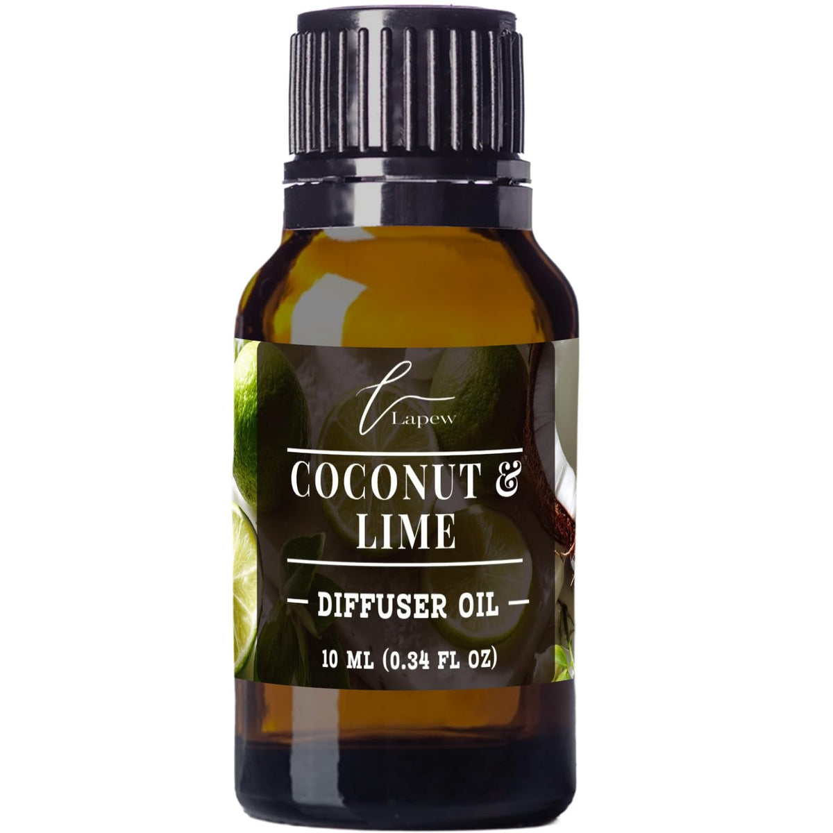 LaPew Diffuser Oil Coconut & Lime in 10 mL amber glass bottle