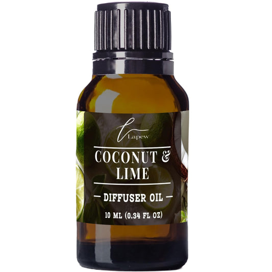 LaPew Diffuser Oil Coconut & Lime in 10 mL amber glass bottle