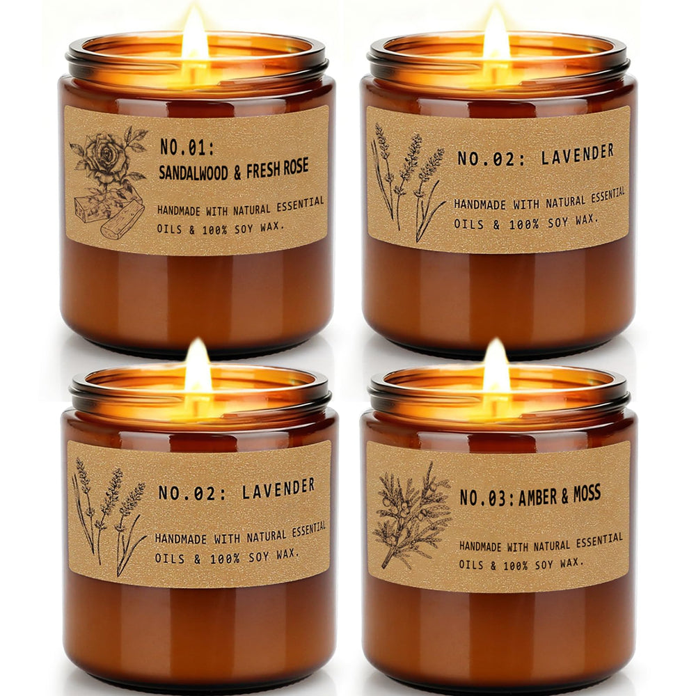 Large 9 oz vintage amber jar candle from the gift set