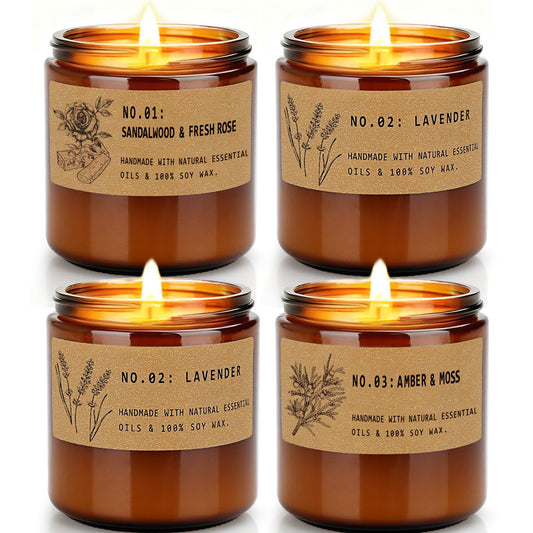 Large 9 oz vintage amber jar candle from the gift set