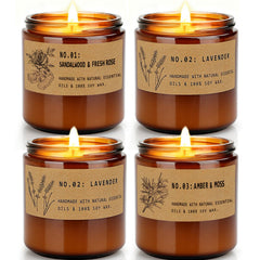 Large 9 oz vintage amber jar candle from the gift set