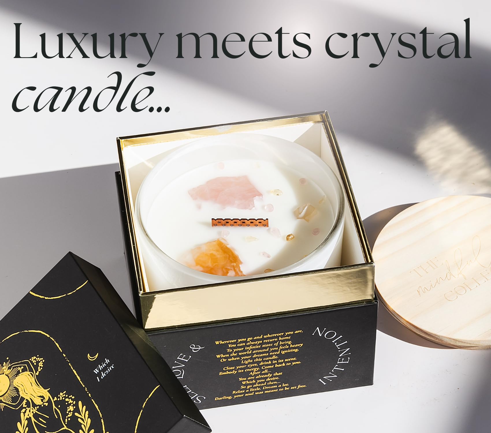 Minimalist luxury candle with elegant design