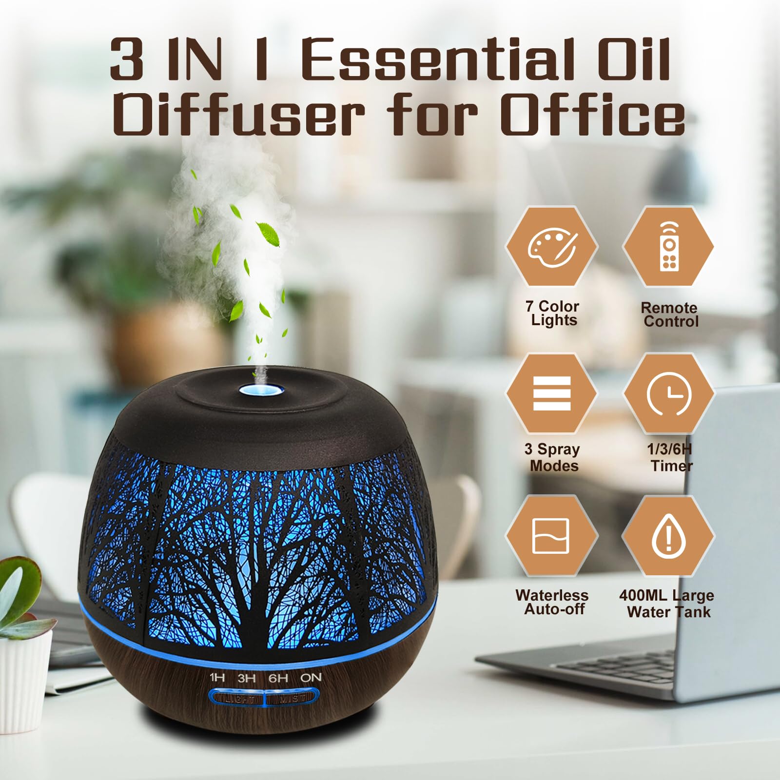 Large room ultrasonic essential oil diffuser