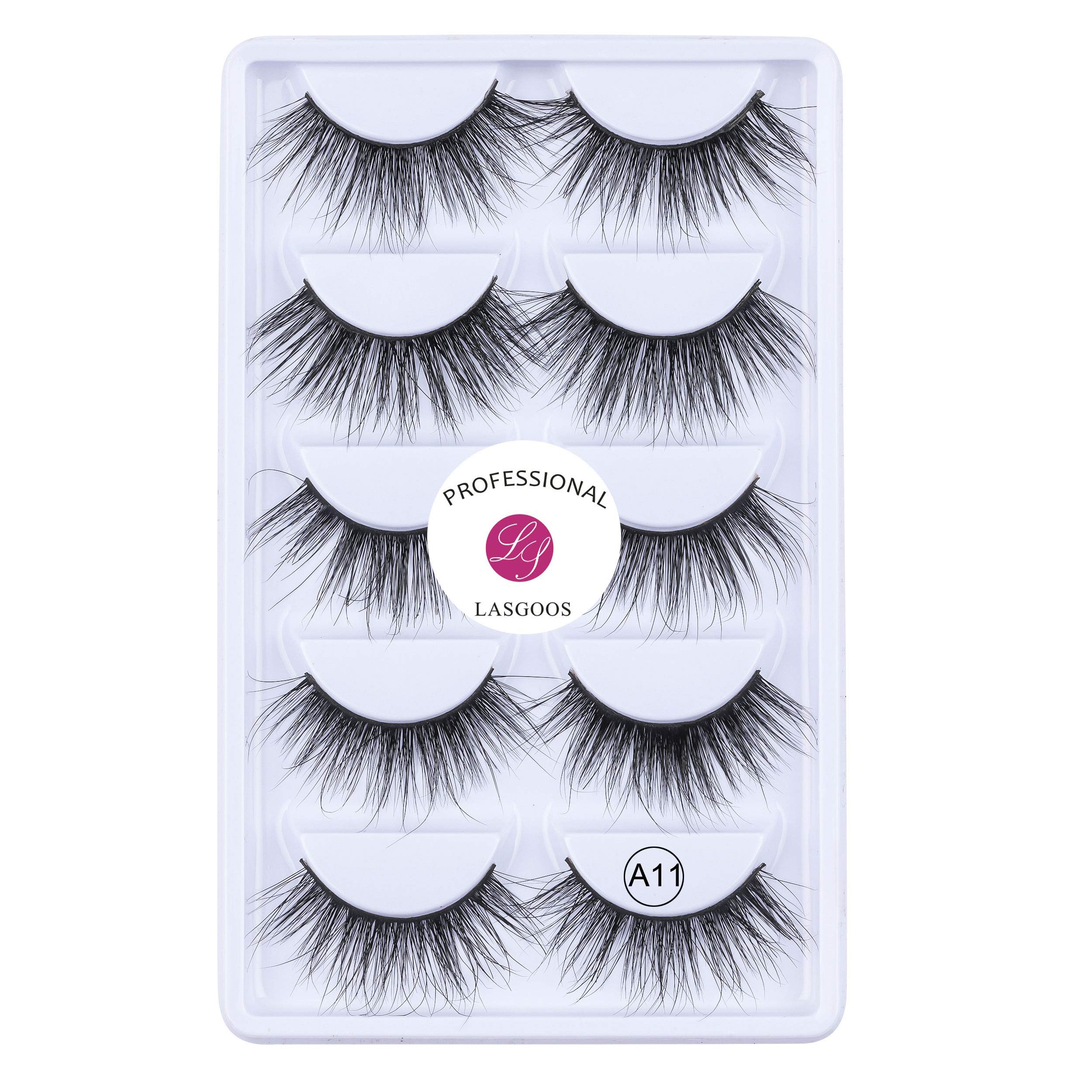 LASGOOS 3D Mink Lashes provide natural volume for everyday elegance.