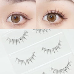 LASGOOS GM19 natural-look lashes with clear band for effortless daily wear.