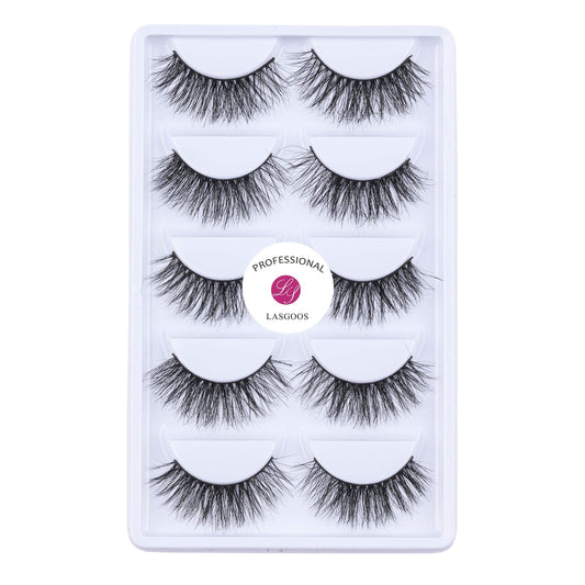 LASGOOS luxurious mink lashes 3D pack for editorial looks and daily wear