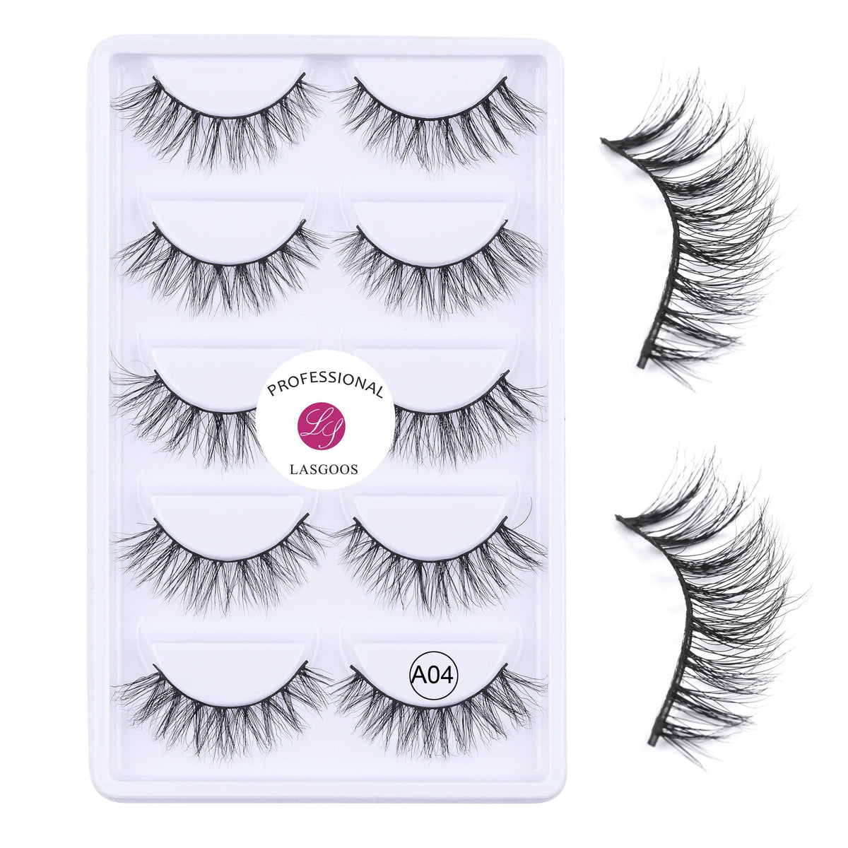 LASGOOS luxurious mink lashes A04 image1 for refined daily look and comfort