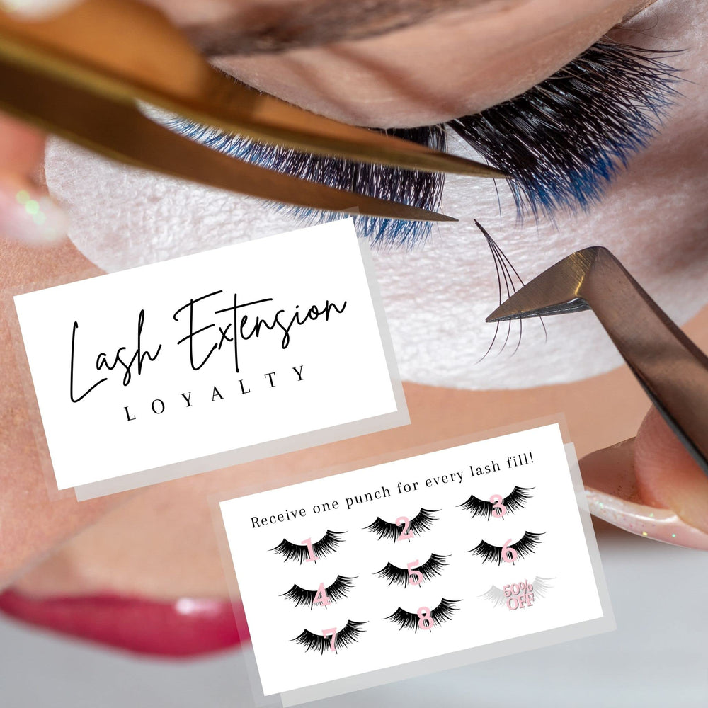 Lashicorn display with lash wands and cards to organize kits.