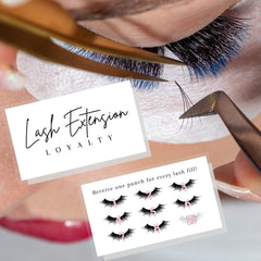 Lashicorn display with lash wands and cards to organize kits.