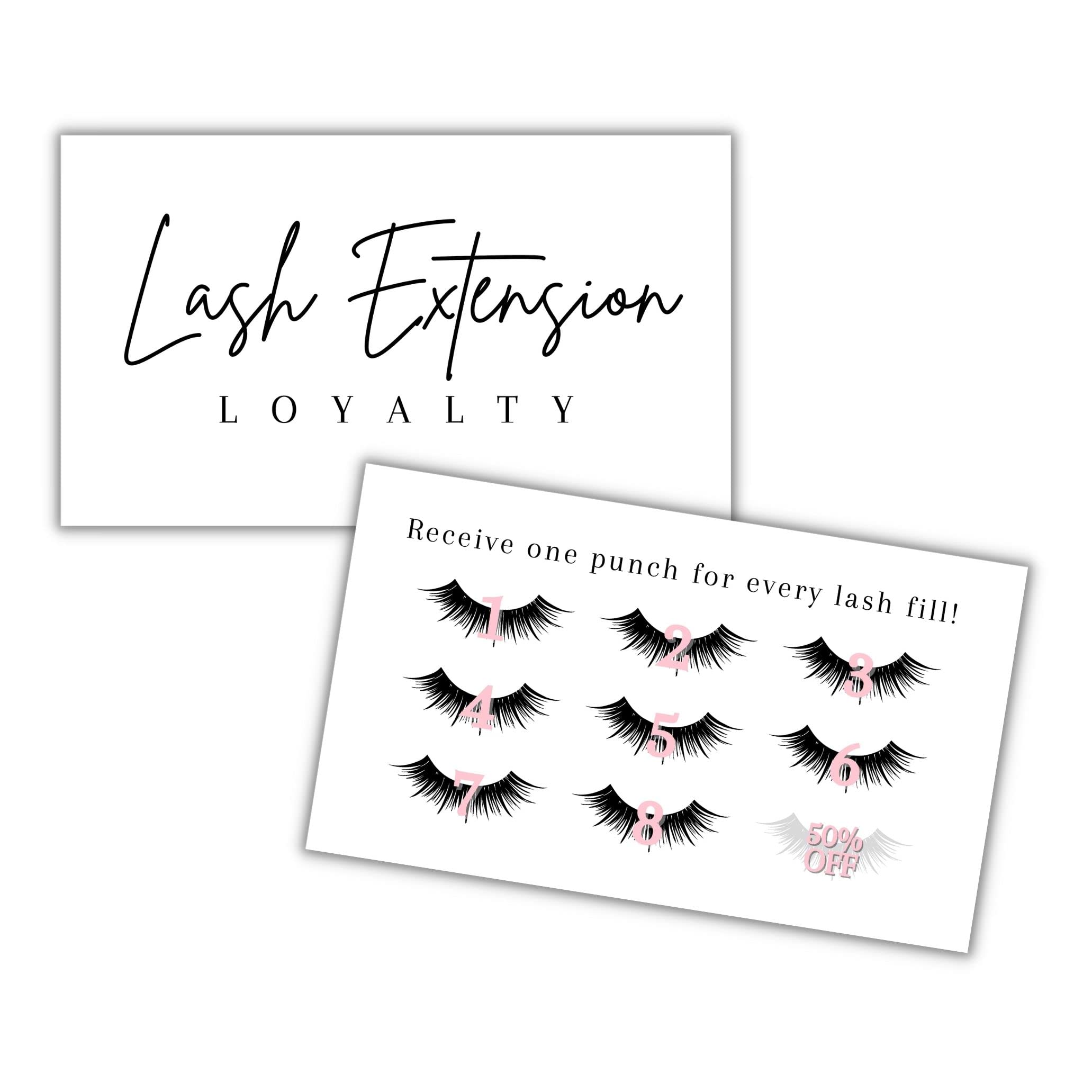 Lashicorn loyalty card front featuring minimalist design for rewarding repeat lash appointments.