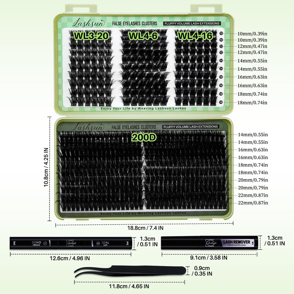 LASHSUN all-in-one lash kit for versatile looks.