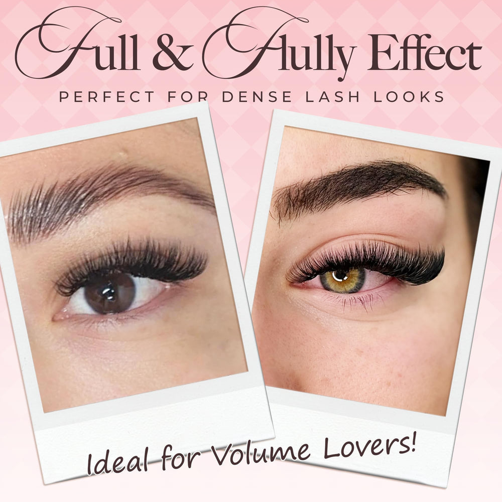 LASHVIEW 8-15mm compatible fans suit varied client lashes for flexible styling