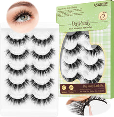 LASHVIEW CV219 self-adhesive lashes in box for quick, glue-free application.