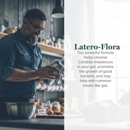 Latero-Flora Probiotic 60 Count bottle - back label