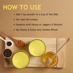 Latte preparation showing directions