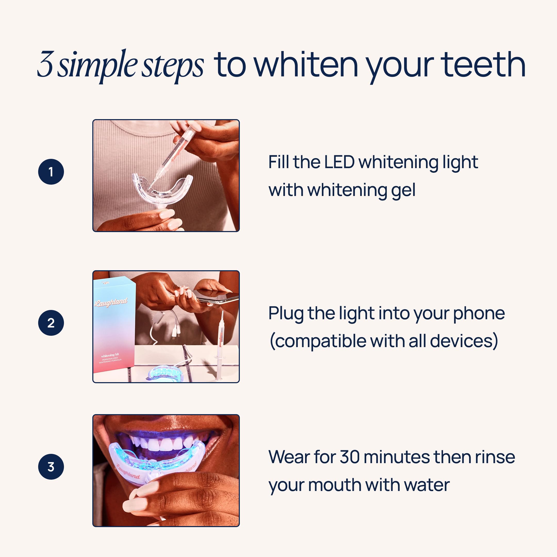 8% hydrogen peroxide whitening formula