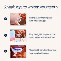 8% hydrogen peroxide whitening formula