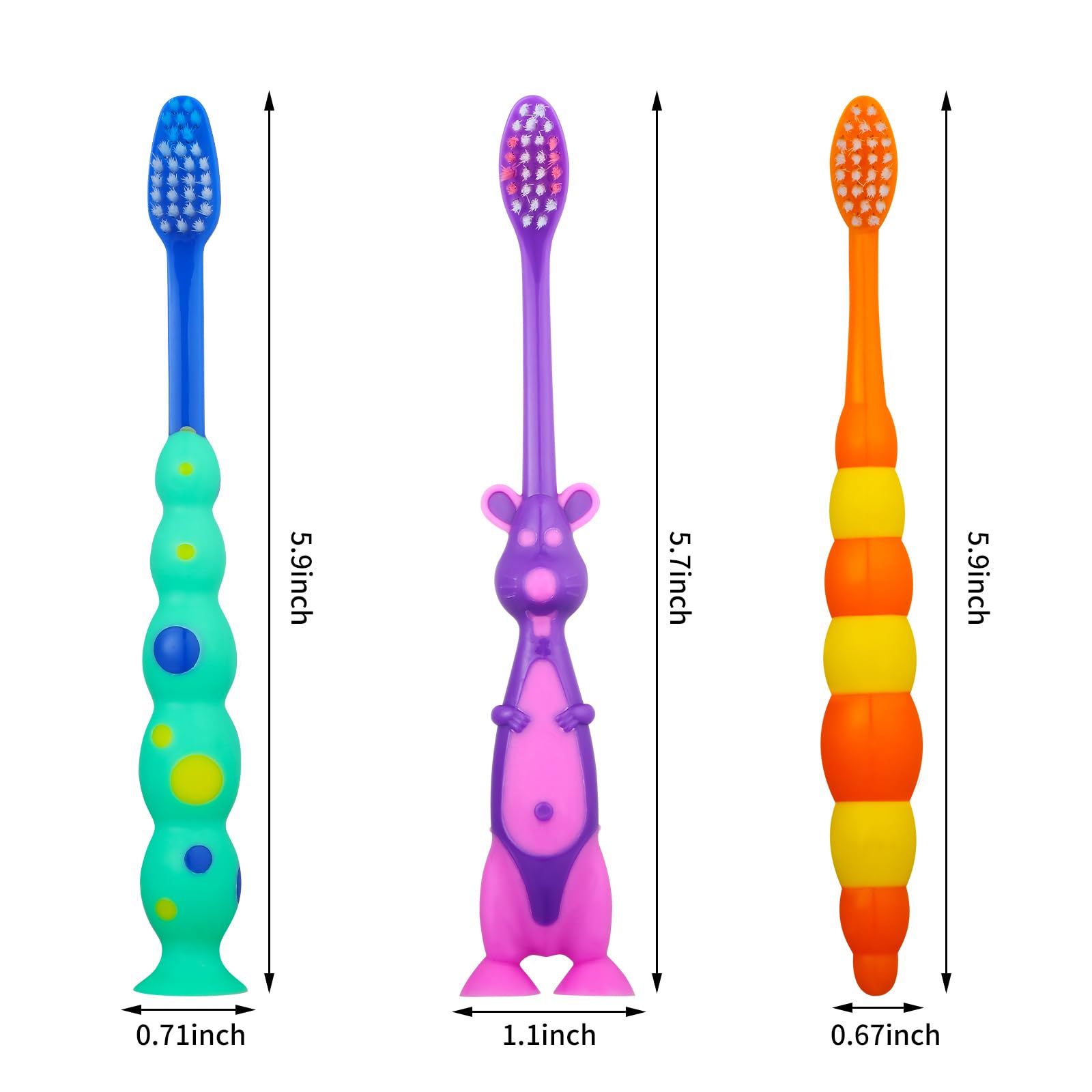 Toddler toothbrush pack by Lauwell featuring soft bristles and animal themes