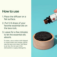 Lava rock passive diffuser on a desk setup
