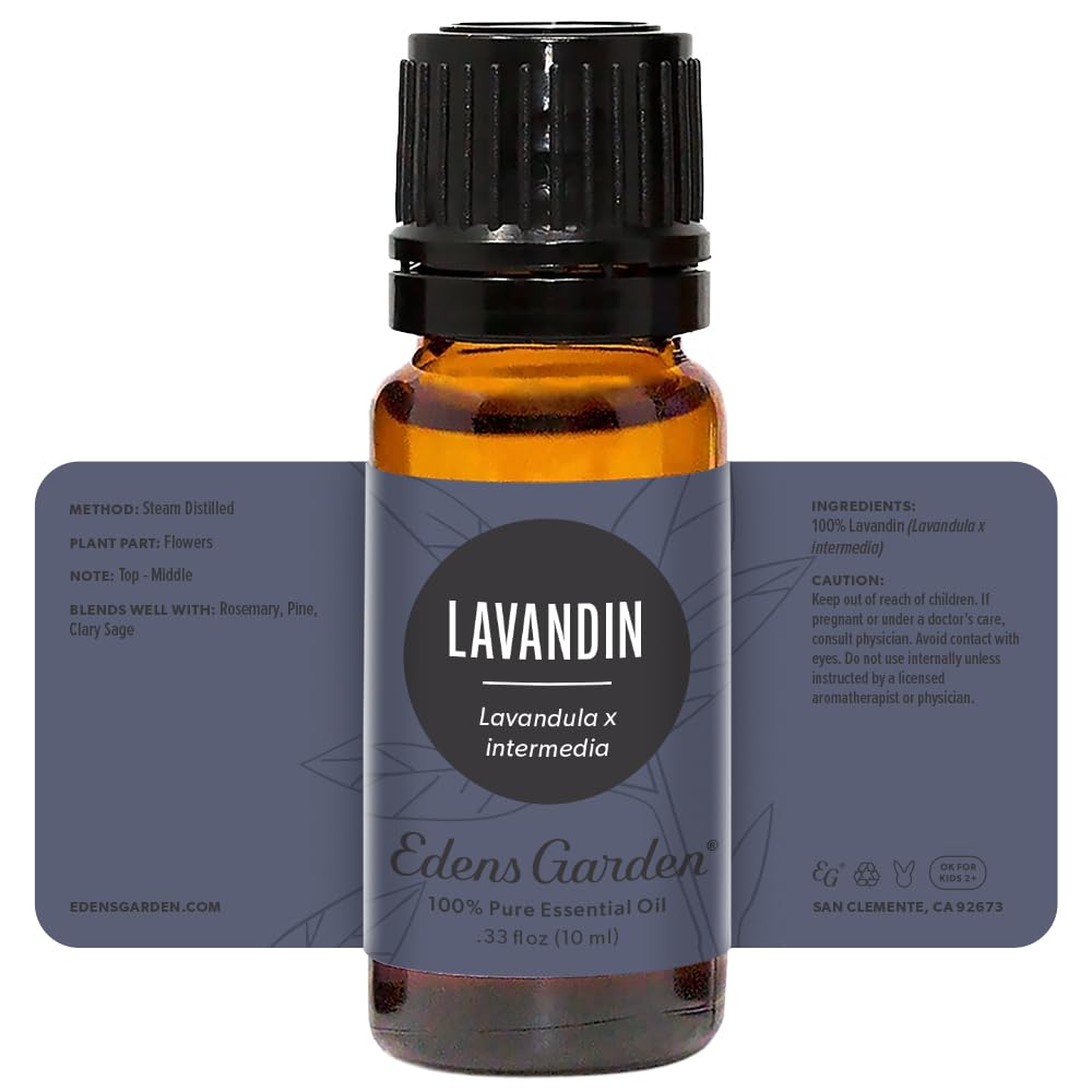 Packaging and labeling of Edens Garden Lavandin essential oil