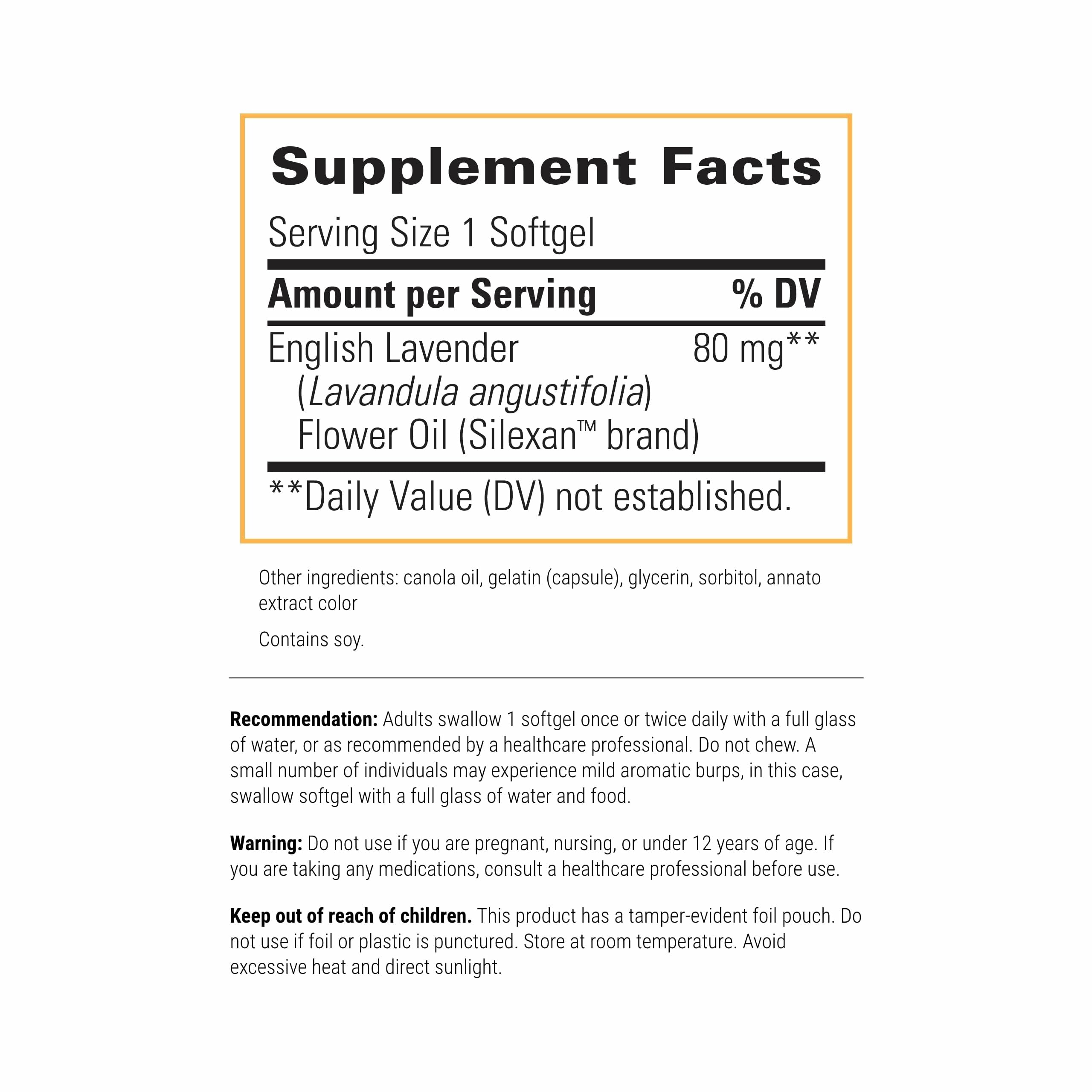 Lavela WS 1265 softgels close-up for daily stress support.