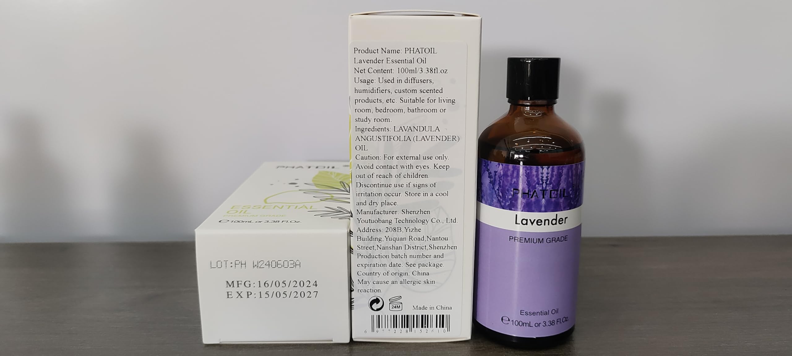 Elegant lavender essential oil packaging and bottle design