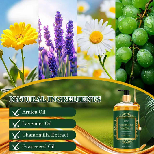 Close-up of lavender, arnica and chamomile extracts