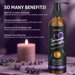 Close-up of lavender aroma in a bottle