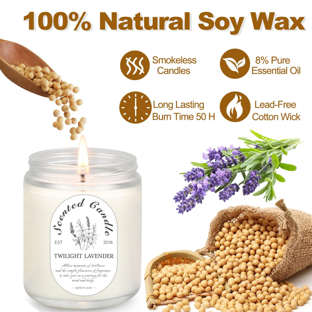Lavender scented candle jar label