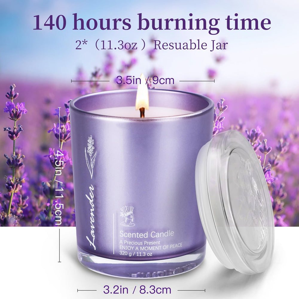 Gift-ready packaging for lavender candle set