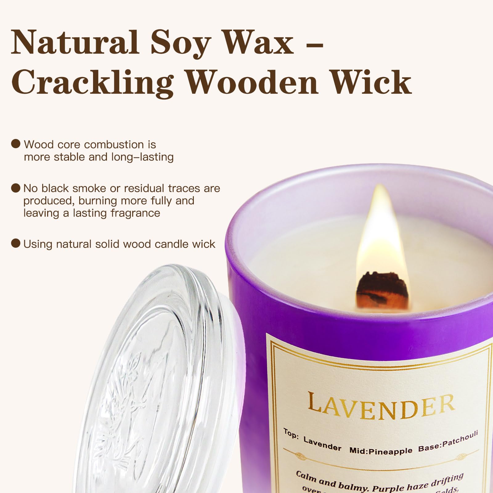 Lavender candle gift set packaging and holiday decor