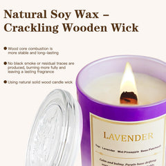 Lavender candle gift set packaging and holiday decor