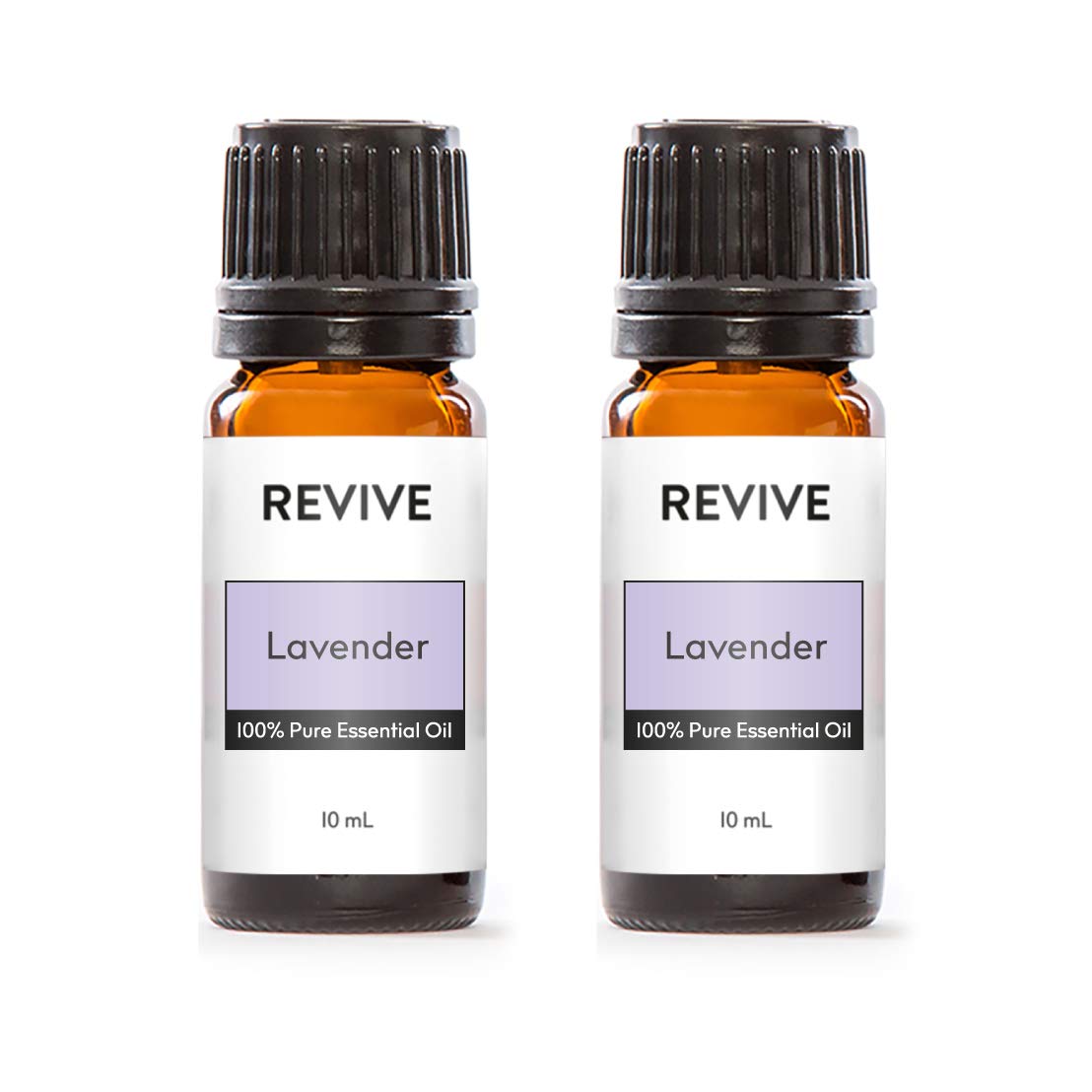 Two bottles of Revive Lavender Essential Oil 2-pack with Revive branding