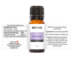 Close-up of lavender essential oil bottle on a natural background