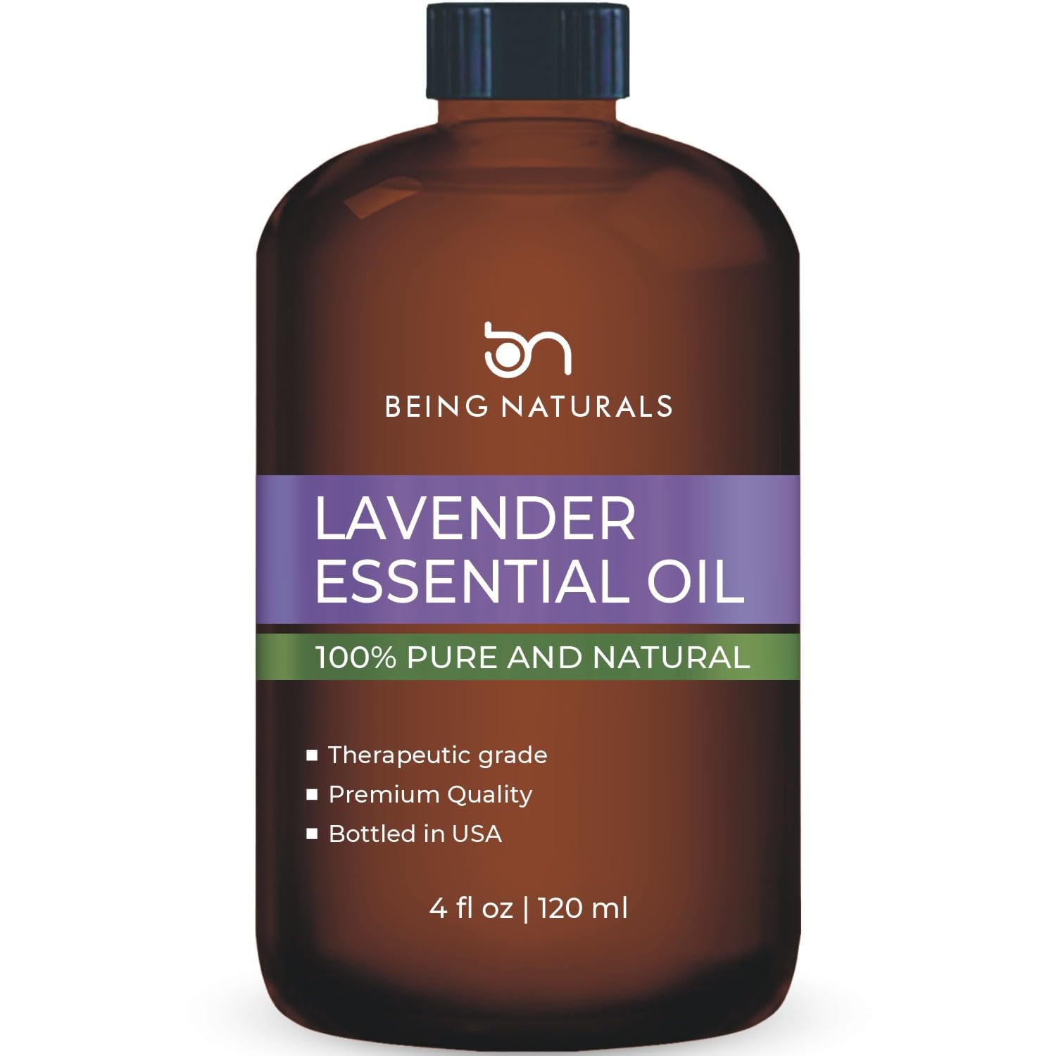 Lavender essential oil in a 4oz glass dropper bottle