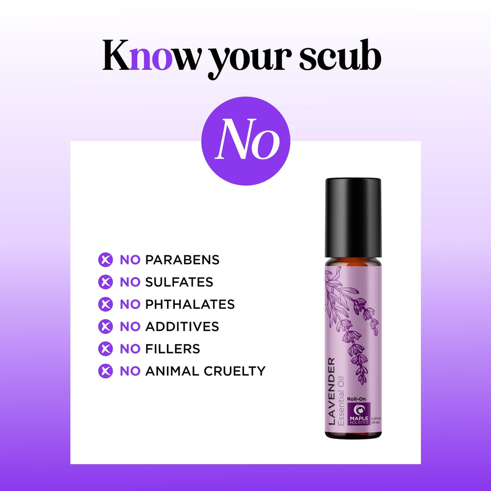 Lavender roll-on applied to the skin for relaxation
