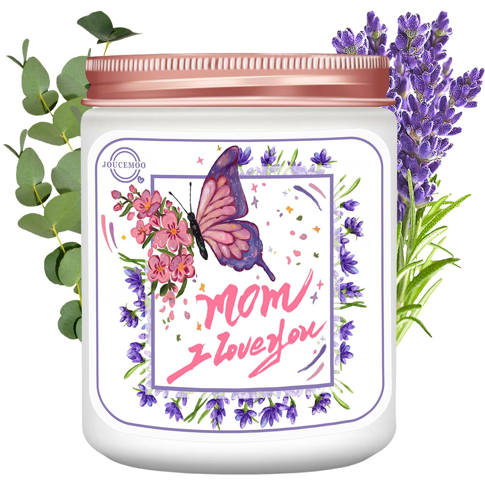 Lavender Eucalyptus Soy Wax Candle – front view