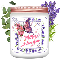 Lavender Eucalyptus Soy Wax Candle – front view