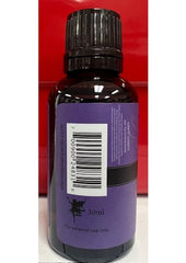 Lavender fragrance oil in amber glass bottle for candles