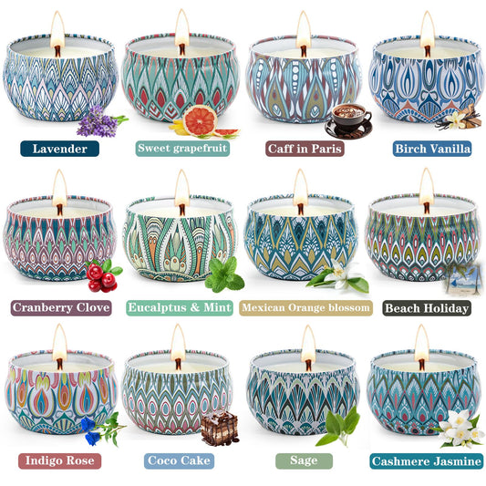 Lavender and grapefruit scented candle jars