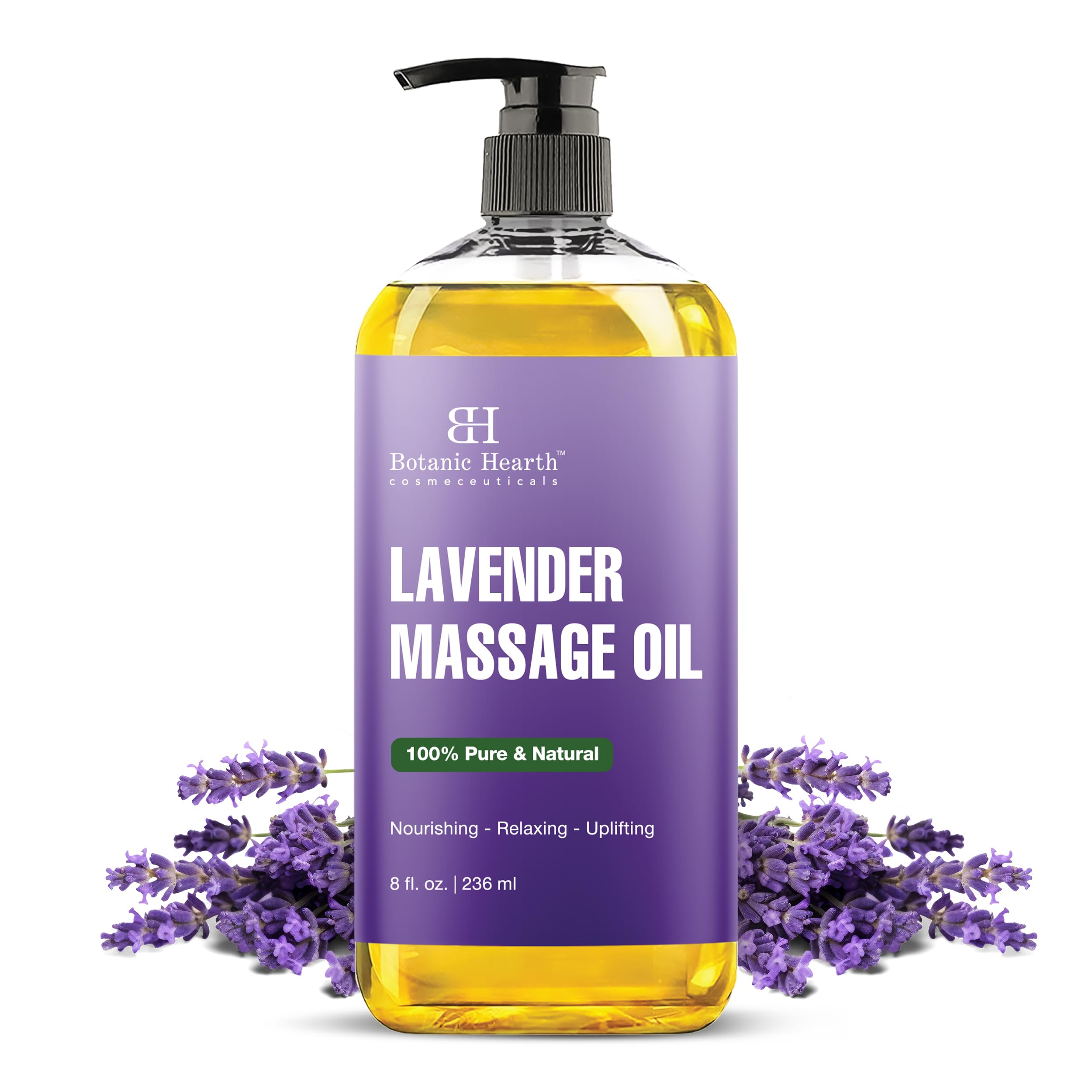 Botanic Hearth Lavender Massage Oil bottle 8 oz