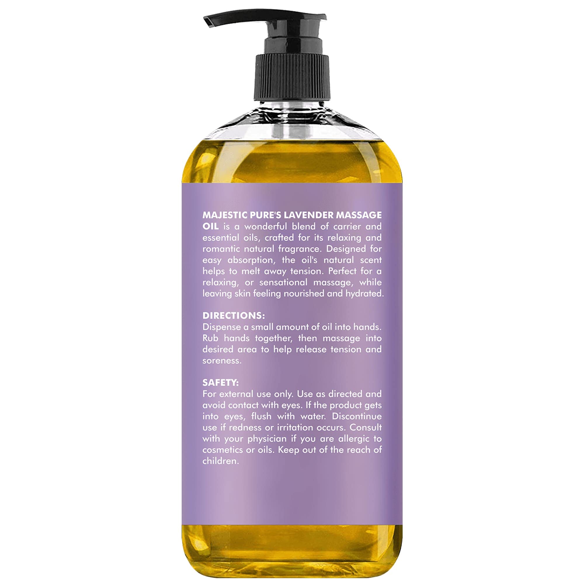 Lavender massage oil pump applicator for easy use