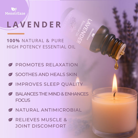 Steam-distilled lavender essential oil close-up