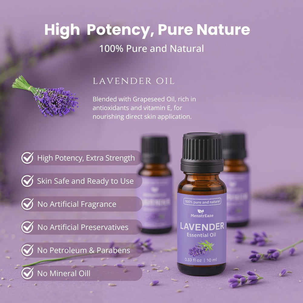 Direct-application lavender essential oil on skin