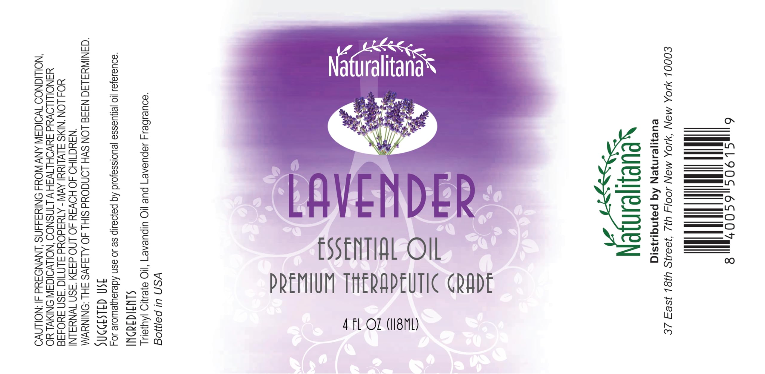 Lavender essential oil for aromatherapy and diffusers
