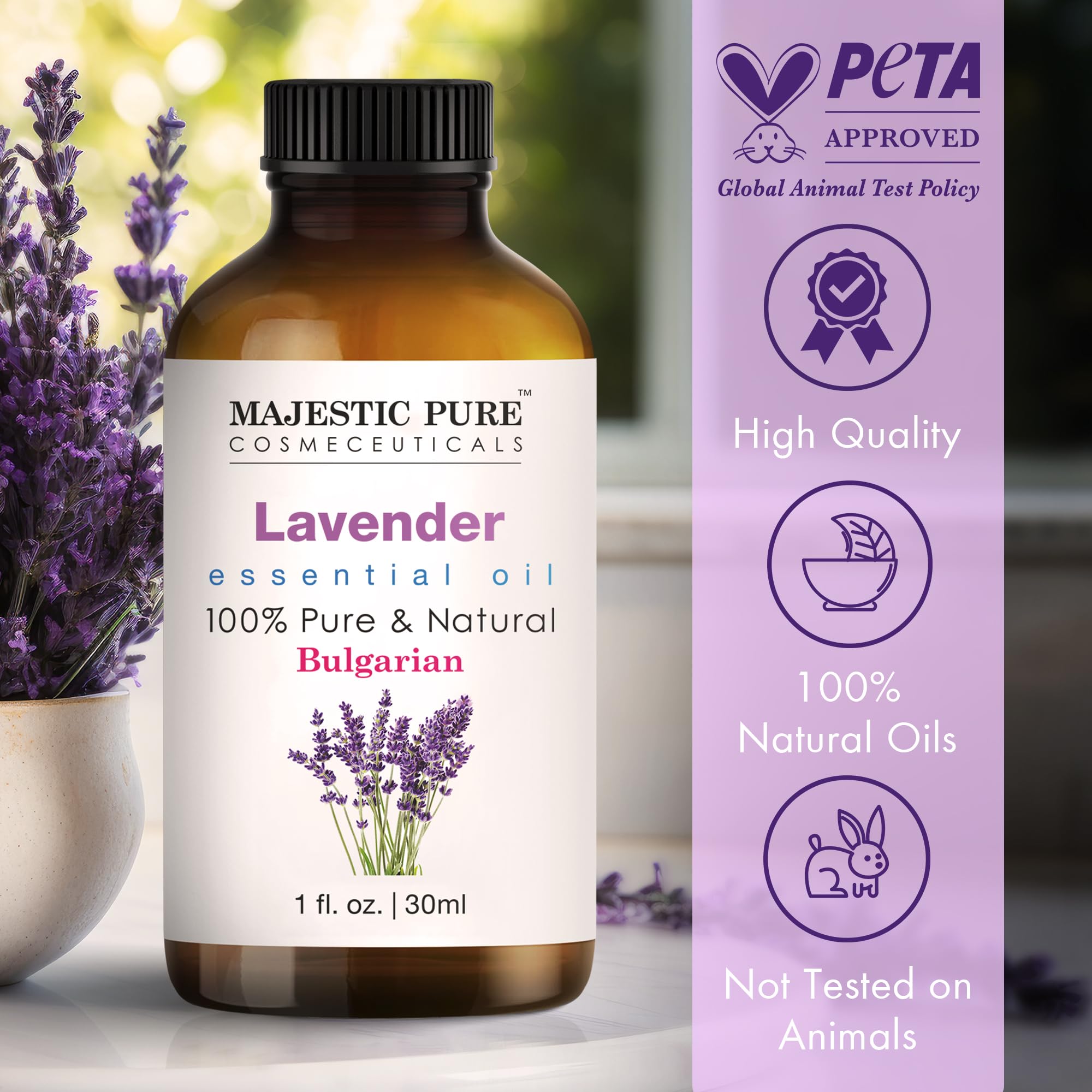 Lavender essential oil for aromatherapy