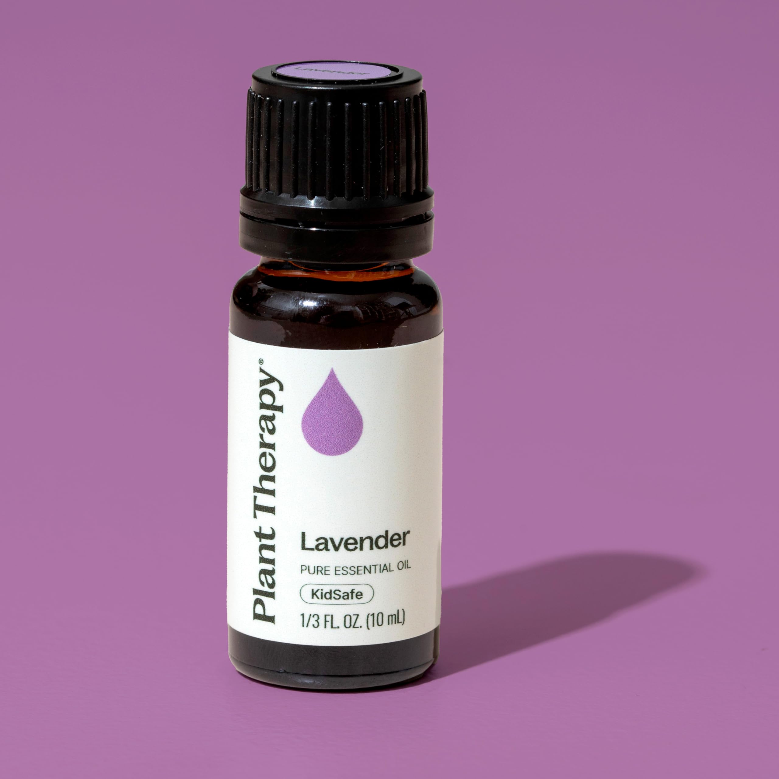 Lavender oil bottle with Plant Therapy label