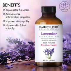 Lavender essential oil bottles arranged for diffuser and aromatherapy